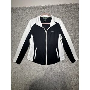 Ralph Lauren LRL Active Colorblock Full Zip Jacket Womens XL Black White